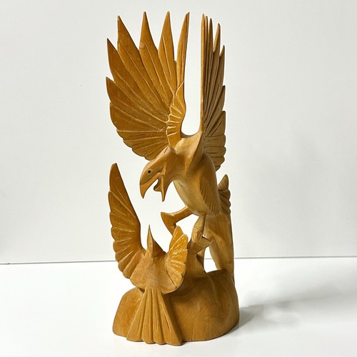 Hand carved wooden birds - carved,