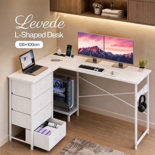 Levede corner desk - corner, shaped
