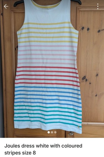 Joules stripey dress size - joules, 8