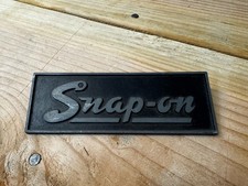 Vintage Snap-On Tool Box Metal Plate Emblem Badge 5-1/8'' Wide WITH STUDS