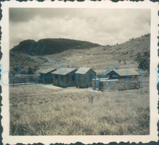 1940s St Johns worker photo, Antigua RFarm outbuildings  2.5"