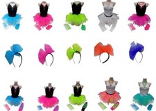 Neon 4 Layer Tutu Skirt 80s Neon Tutu Skirt with Legwarmers and Gloves plus size