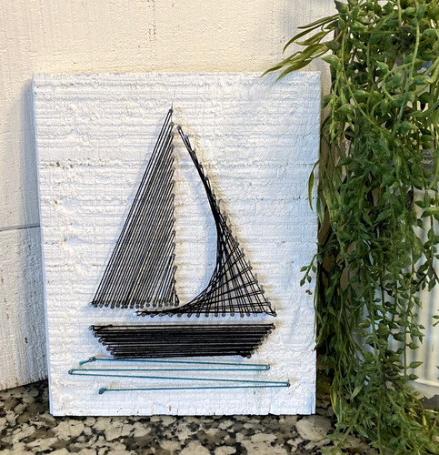 String art sailboat nautical - string,