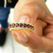 2 Ct Round Cut Ruby & Diamond