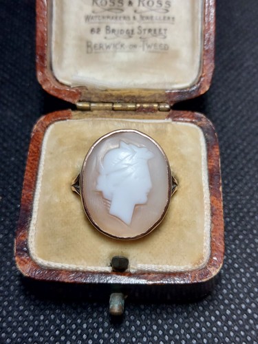 Antique 9ct rose gold cameo - antique,