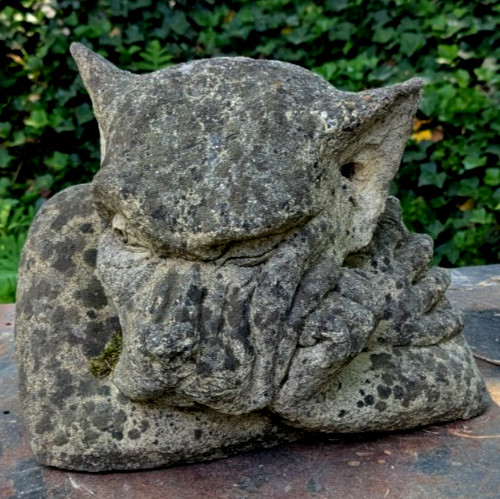 Old antique cast stone - old,