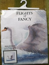 Cross Stitch Kit "SWAN IN FLIGHT" based on Watercolour by  John Clayton