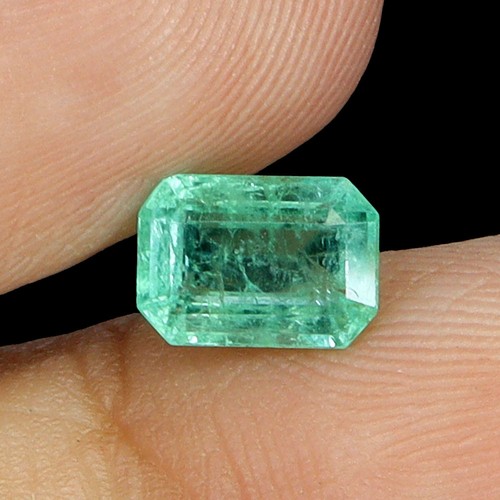 Emerald cut unheated bluish - emerald,