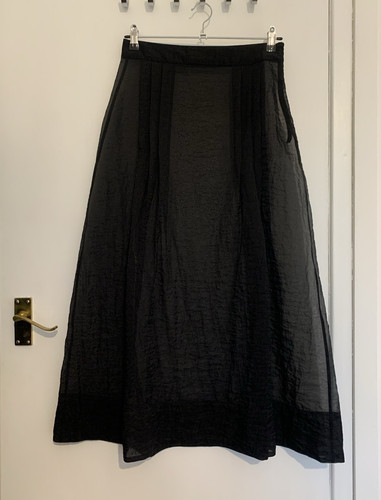 Miista black sheer pleated - black,