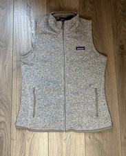 Women’s Patagonia Better Sweater Vest Large Heather Grey Fleece Full-Zip