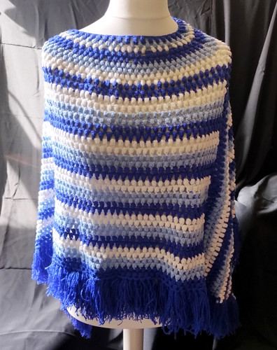 Vintage crochet poncho granny - vintage,