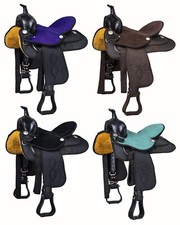 Western Youth Saddle - Suede
