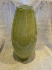 Green ombre stained glass vase