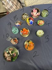 Glass Flower Paperweight