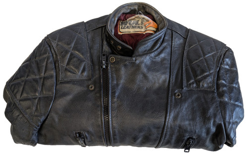 Vintage mens wolf - vintage, leather