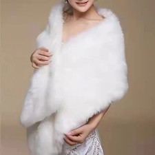 Bridal Faux Fur Shawl Wrap