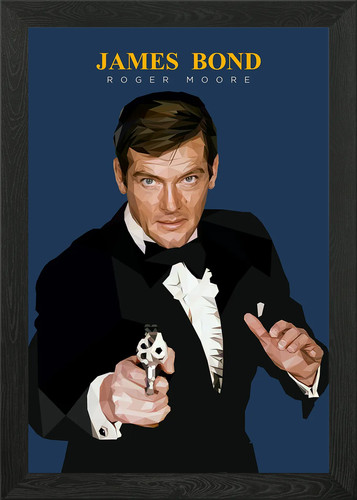 Roger moore james bond framed - roger,