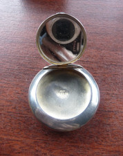 Compact Mirror Locket Silver