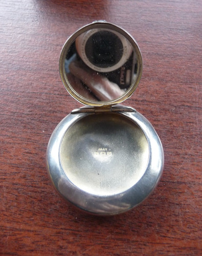 Compact mirror locket silver - mirror,