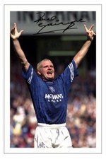PAUL GASCOIGNE Signed Autograph PHOTO Fan Gift Signature Print RANGERS