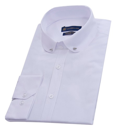 Mens club collar - white, shirt