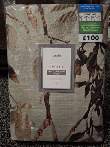 Dunelm lined eyelet curtains - lined,