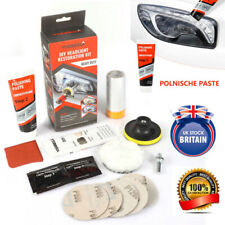 Heavy Duty Headlight Restoration Kit Car Lens Lamp Cleaning Sanding Repair Tools