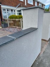 Brazilian black slate wall coping  600 x 245 x 30mm 