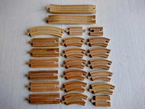 Wooden train set track - set, bundle