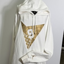 Nike Air Jordan VII 7 Retro 3X Fleece Hoodie Olympic Gold White Retired Y2K Read