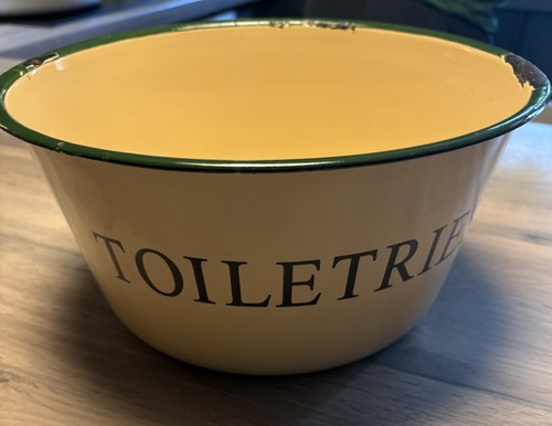 Vintage yellow french enamel - french,