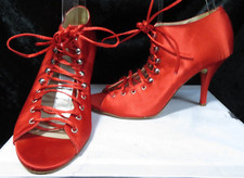 Miss Sixty red synthetic peep toe lace up high heel shoes Size 41