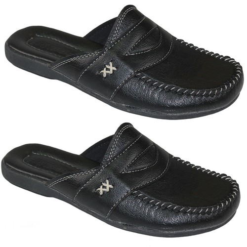Ladies black casual slippers - ladies,