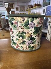 Vintage 'Lucari' Waste Paper Bin Basket  Roses Flowers Holland