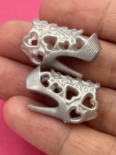 Barbie doll shoes silver - barbie,