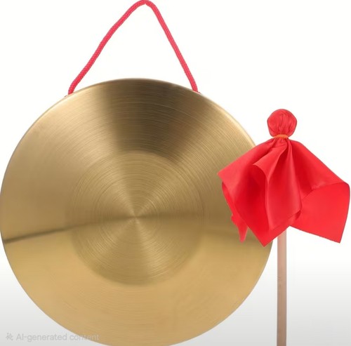 36cm brass meditation gong - brass,