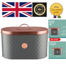 Henrik Grey Steel Bread Bin