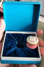 Boxed Bilston & Battersea pink enamel thank you box 