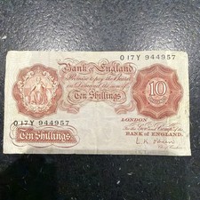 L.K.OBRIEN  Ten Shillings note circulated. 