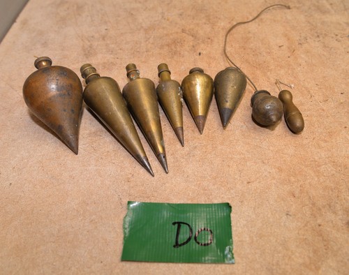 Antique plumb bob brass - 8, &