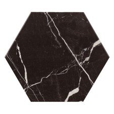 Hexagonal Black Marble Porcelain Wall Floor Kitchen Bathroom Tile 230x270mm Box