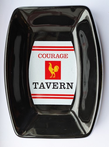 Courage tavern ceramic ashtray - courage,