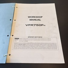 Honda VFR750FN Addendum Supplement Genuine Workshop Service Manual