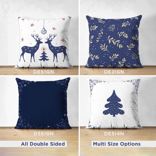 Navy blue christmas velvet - blue,