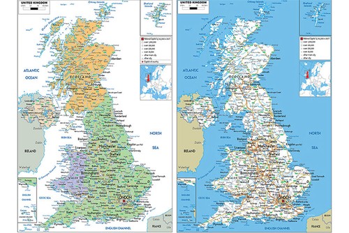 Map england great britain - uk,