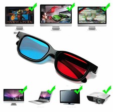 Red blue glasses black - 3d,