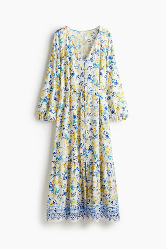 Lemon print maxi dress - h&m,