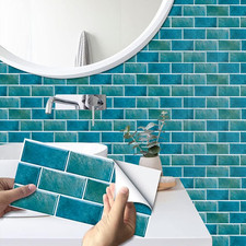 Blue Brick Tile Stickers for