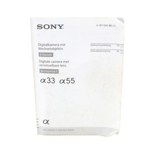 User Manual Sony A33 A55