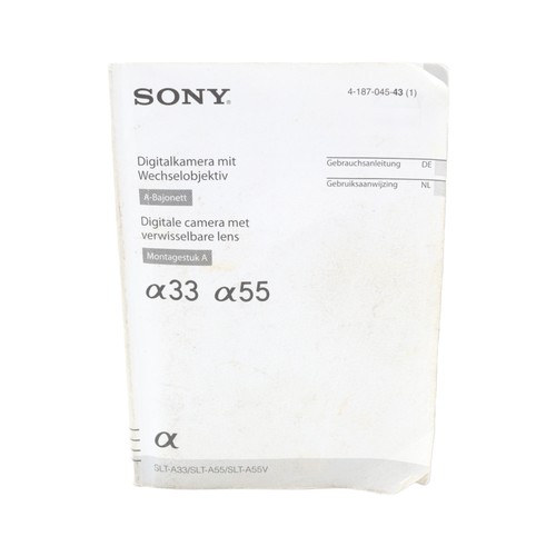 User manual sony - manual, a55